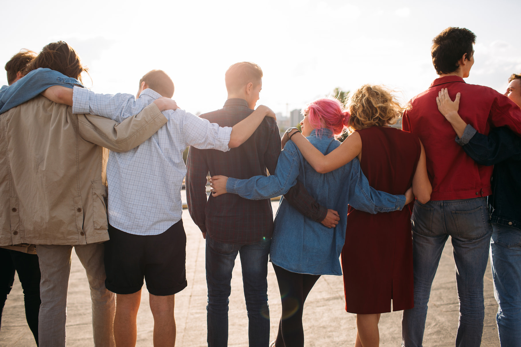 Community walking together